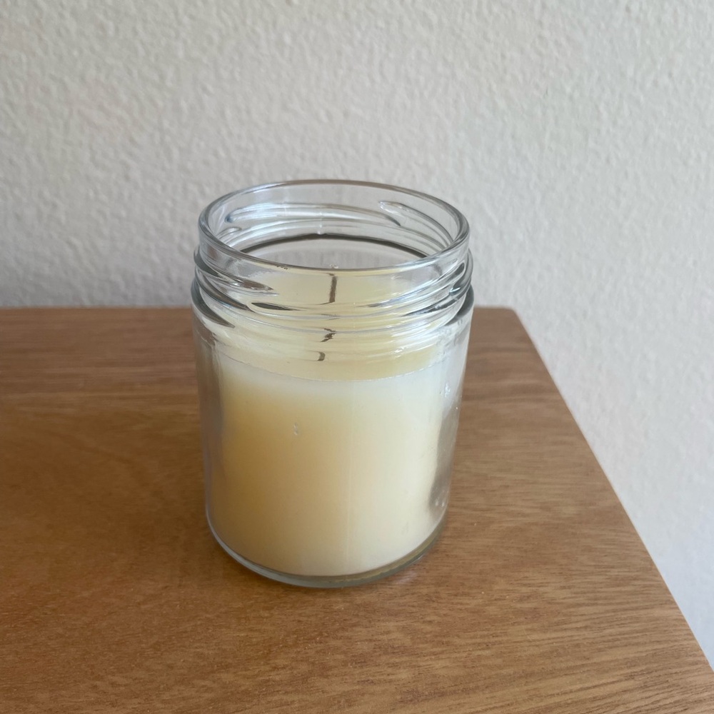 Homemade Organic Beeswax Candle with Hemp Wick